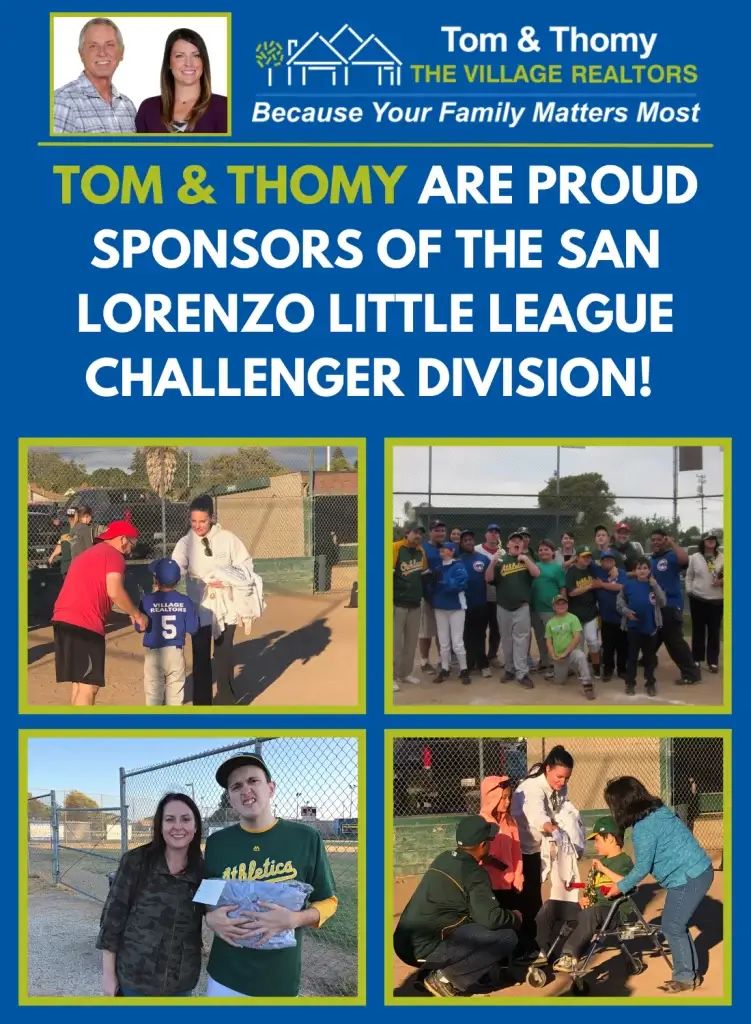 Tom and Thomy are proud sponsors of the San Lorenzo Little League Challenger Division